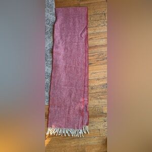 NWT McNutt of Donegal Red Herringbone Scarf 100% lambswool